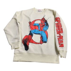Marvel Vintage Style Spider-Man Marvel Comics Crewneck Sweatshirt Off-White XS